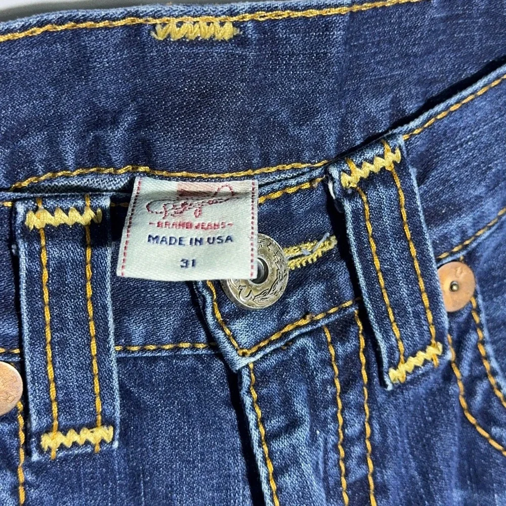 True Religion Billy Big T‎ Y2K Distressed Jeans Mens Size 31 Blue Streetwear